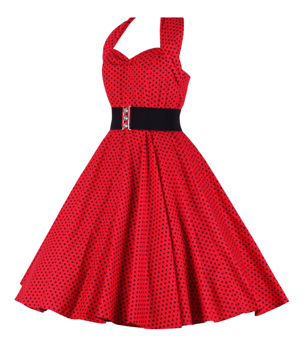 Retro Chic Red Polka Dot Dress